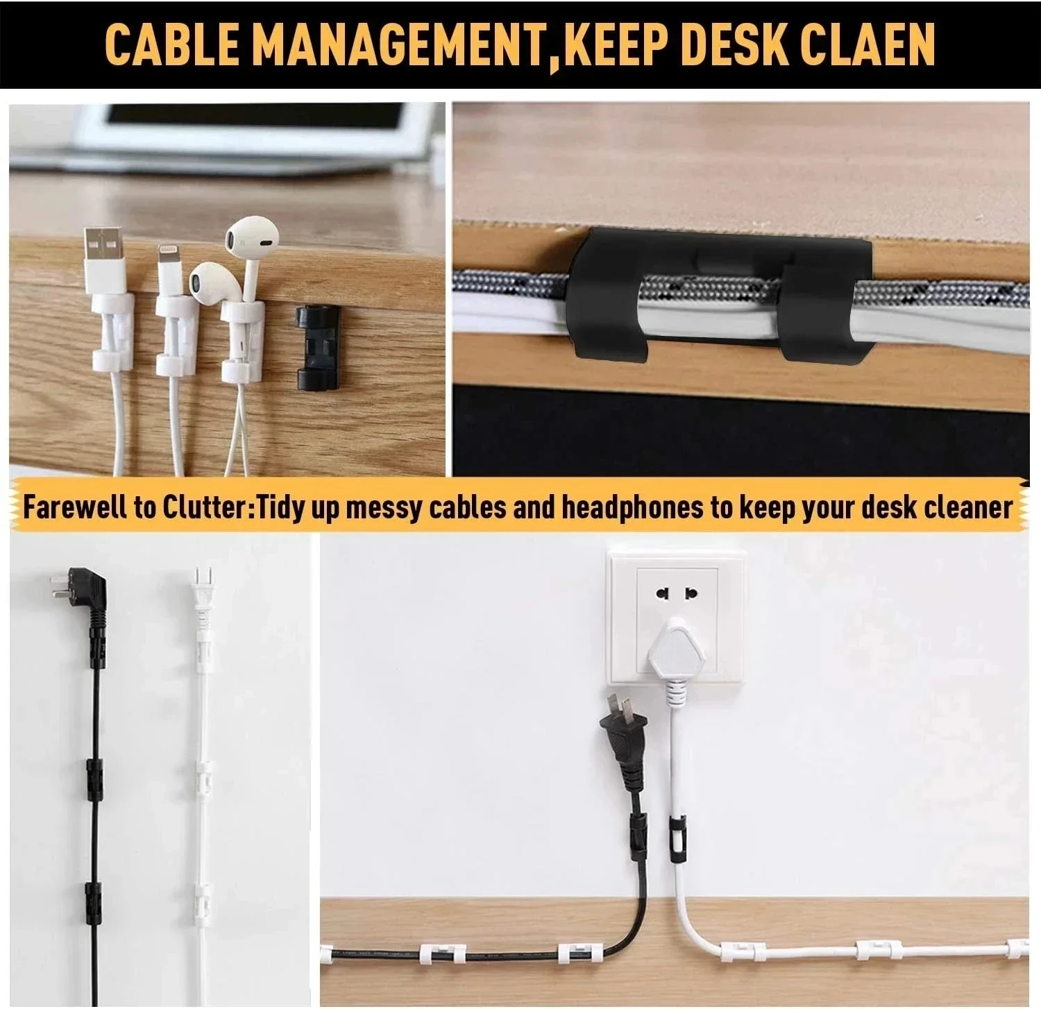 Cable Clips Organizer Drop Wir - огляд і ціна Cable Staple Clip