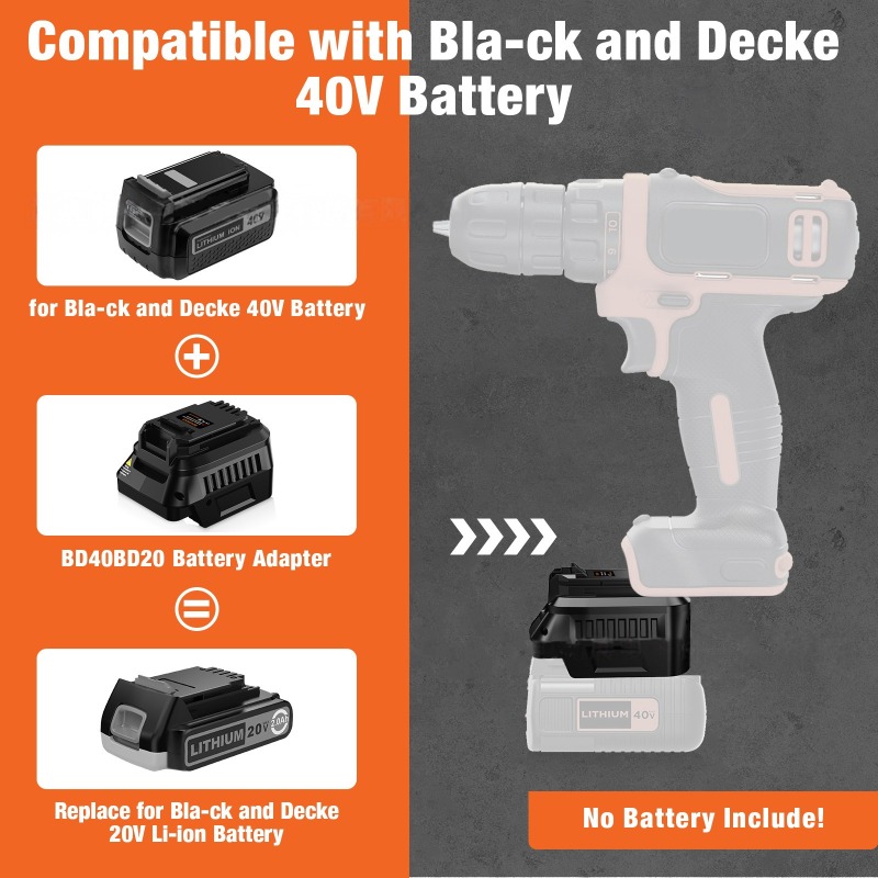 HAKSINKY Tool Battery Adapter  - огляд і ціна Black+Decker Tool Cordless