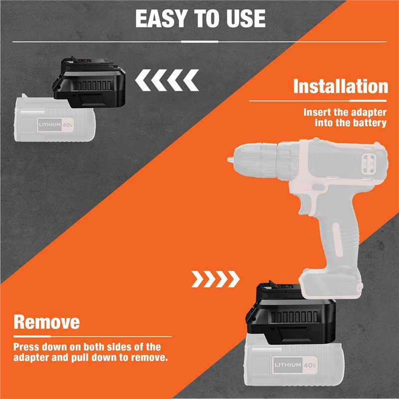 【RECOMENDAR】Battery Adapter Fo - огляд і ціна Black+Decker Tool Cordless