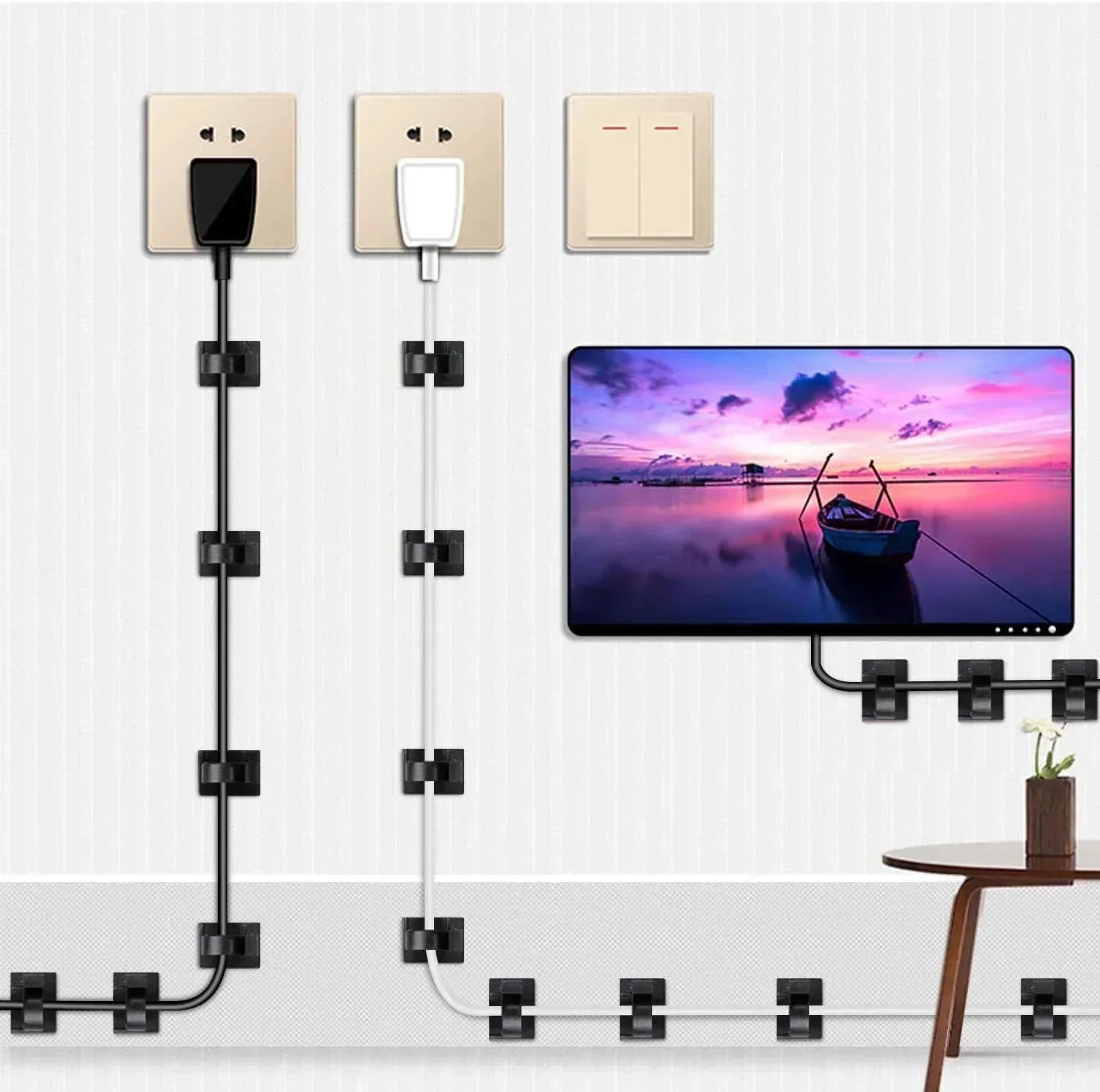 Adhesive USB Cable Organizer C - огляд і ціна Cable Staple Clip