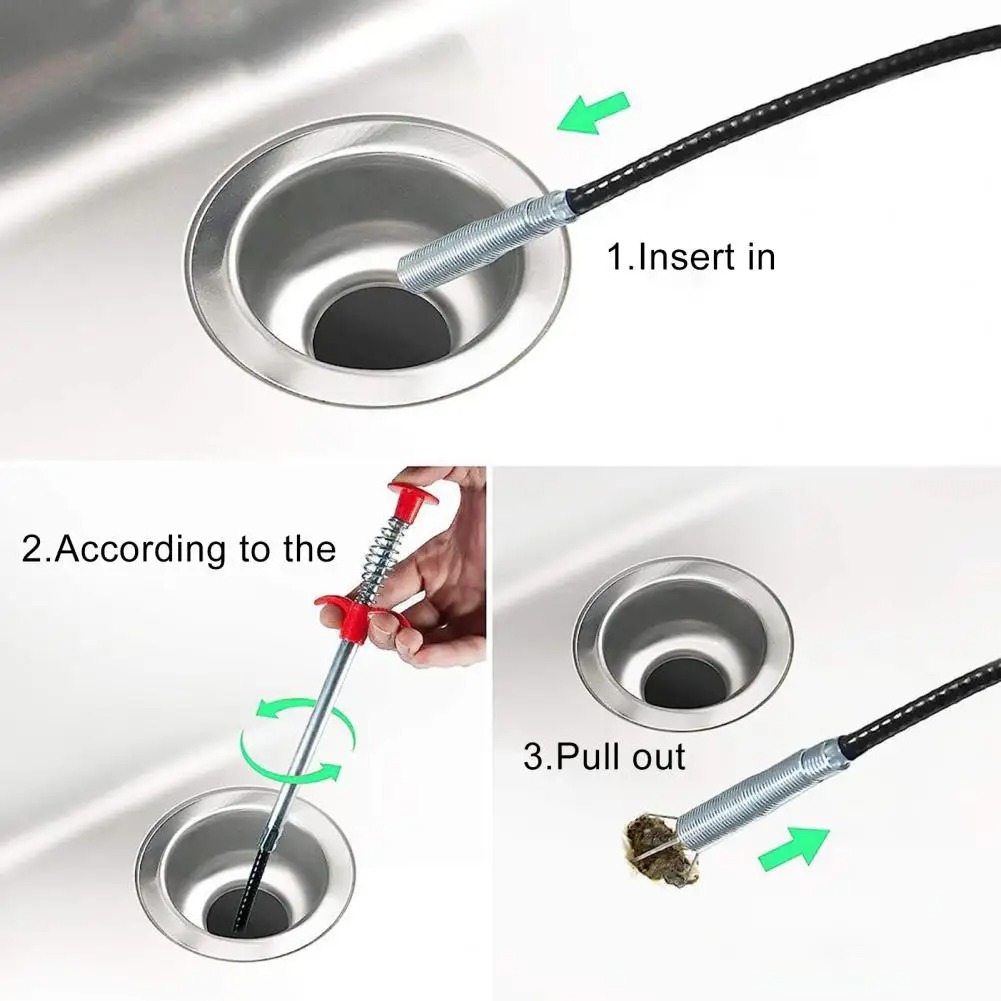 Flexible Spring Snake Drain Pi - огляд і ціна Plumbing Snake Drain